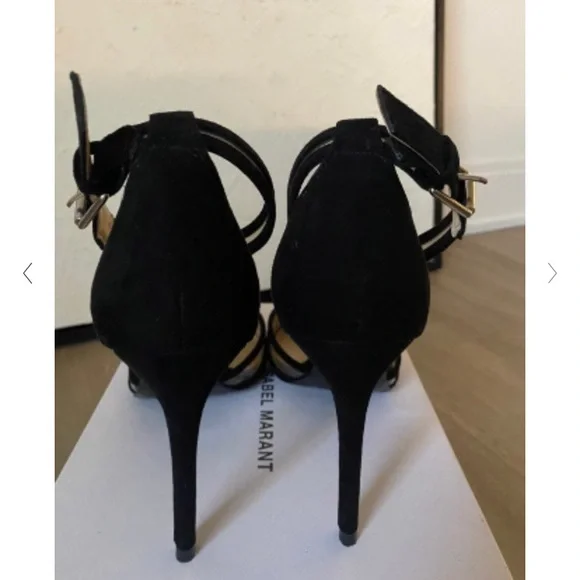 ZARA PLEXI BLACK SUEDE CLEAR VINYL ANKLE STRAPPY STILETTO HEELS POINTED TOE 8 - Picture 3 of 9